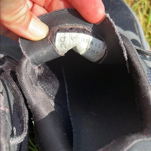 On Cloud Monster Running Black Athletic Shoes with Mesh Upper - Picture 3 of 6